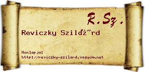 Reviczky Szilárd névjegykártya