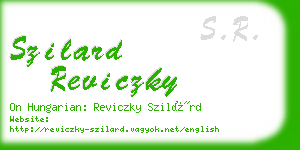 szilard reviczky business card